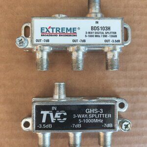 Set of 2 3 way splitters